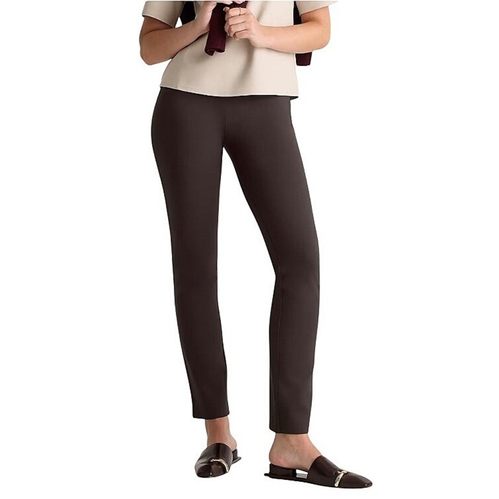 NWOT Quince Women's Ultra-Stretch Ponte Straight Leg Pants Espresso Size Large